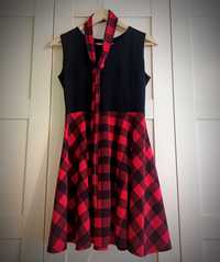 Sukienka czarno-czerwona, rozmiar S/M