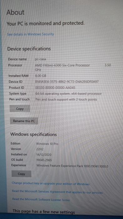 PC Desktop (torre) AMD FX 6300 6-Core - 8GB RAM - 1 TB HDD