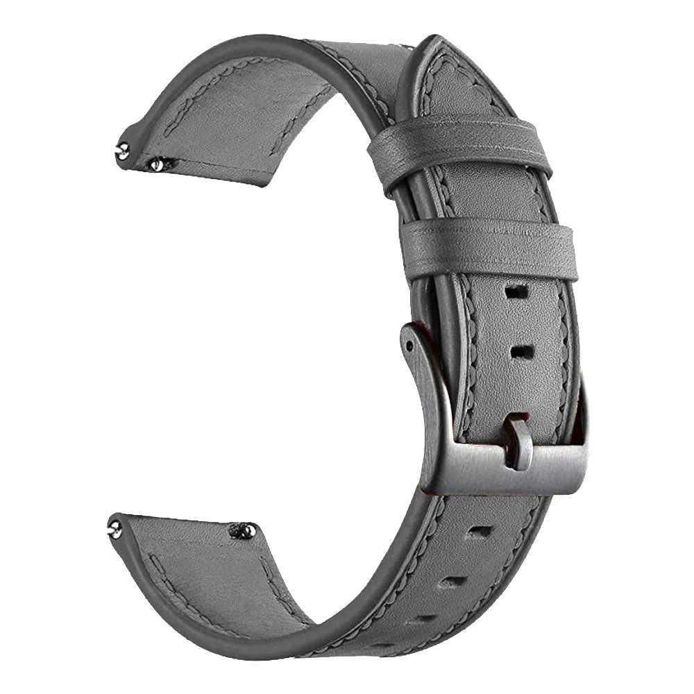 Ремінець шкіряний для годинника 22 мм Black/Gray/Brown/Light brown