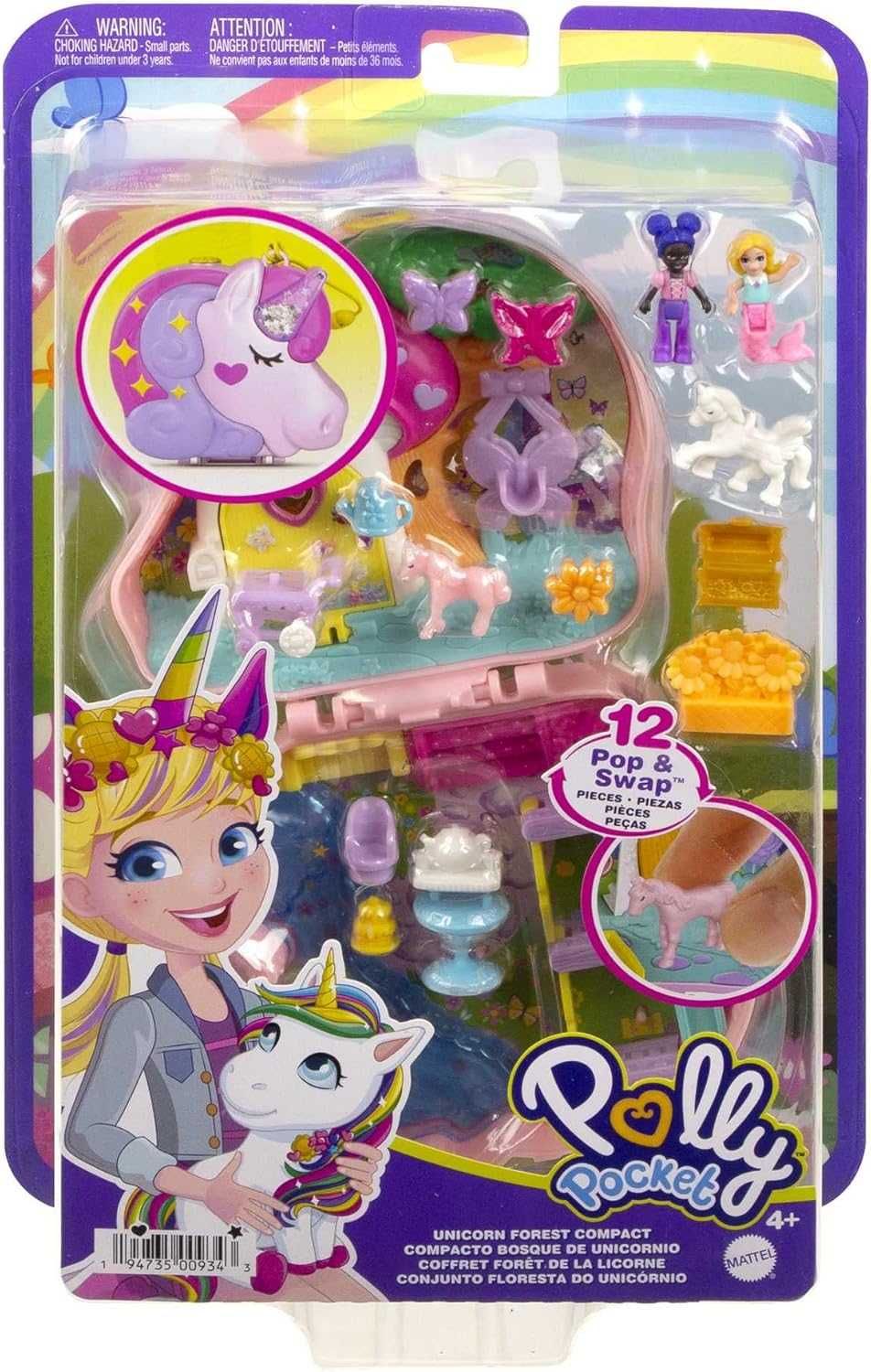 Polly Pocket Las Jednorożców Zestaw Kompaktowy