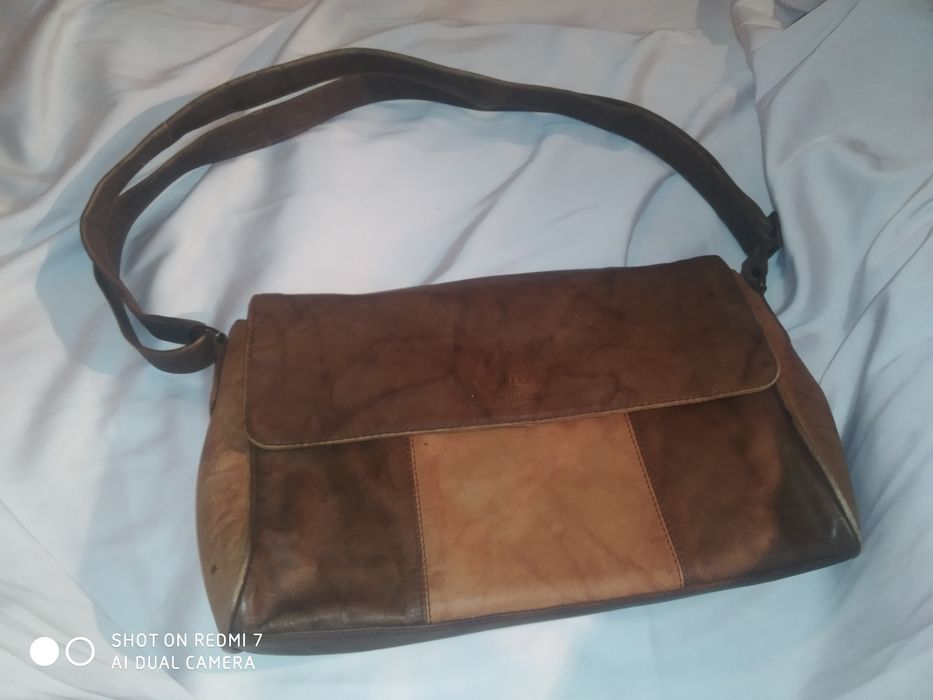 Винтажная кожаная женская сумка мессенджер LILLEY & SKINNER кожа