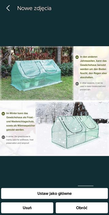 Szklarnia foliowa z odporną na promieniowanie UV folią