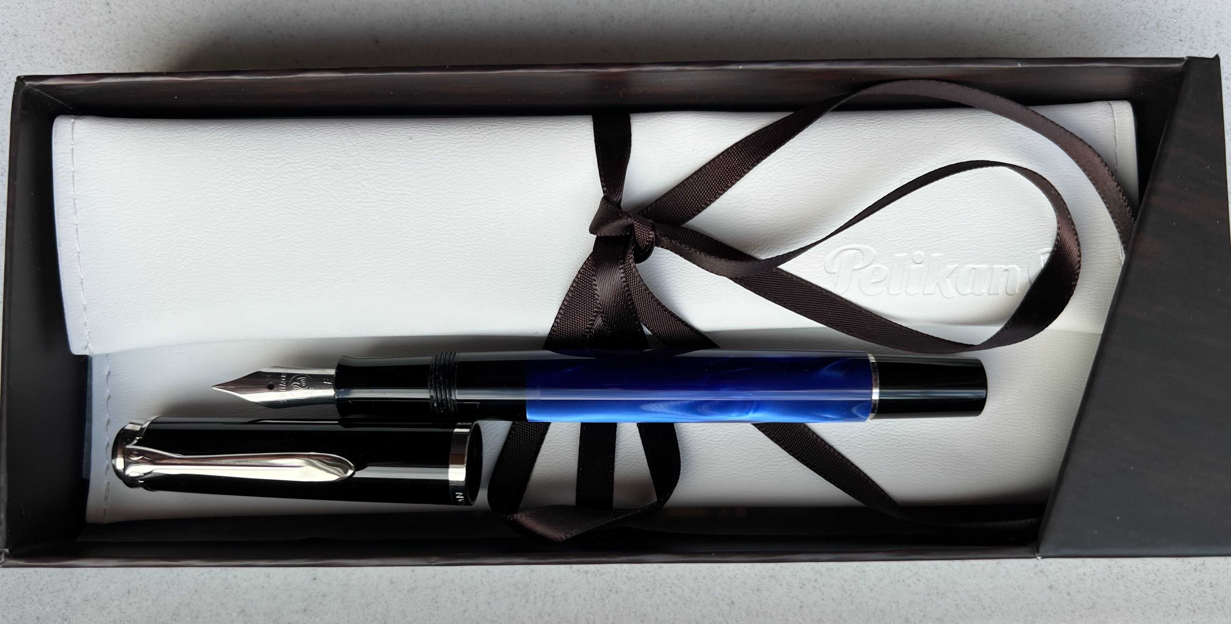 Pelikan M205 niebieski marmur, stalówka EF