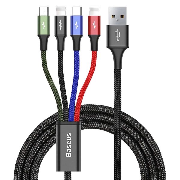 Baseus kabel przewód USB 4w1/2x Lightning / USB Typ C / micro USB w ny