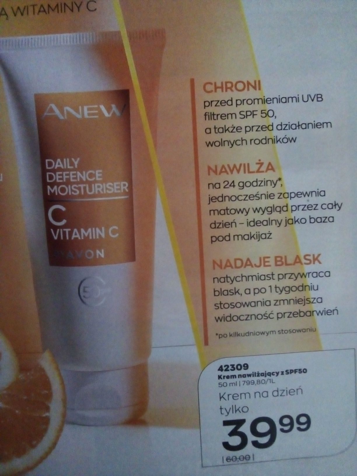 Avon Krem nawilżający na dzień anew