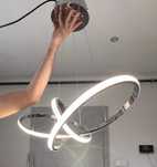 Lampa wisząca chrom taśma bezpunktowa LED 36W 4000K biała neutralna