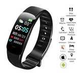 Smart Band C1 Plus pomiar ciśnienia pulsoksymetr sen kroki aplikacja
