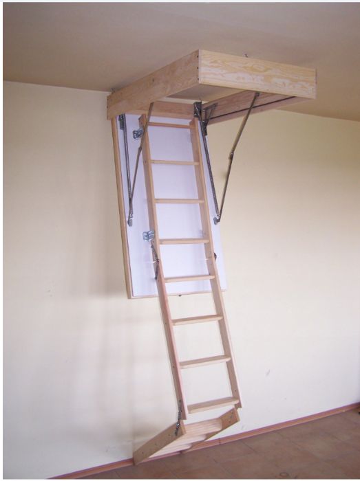 Schody strychowe ocieplane Termo drewniane 80x110 gr. 53mm