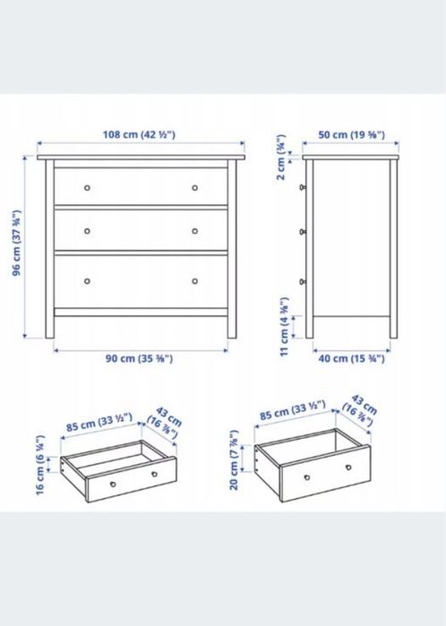 Komoda HEMNES z Ikea