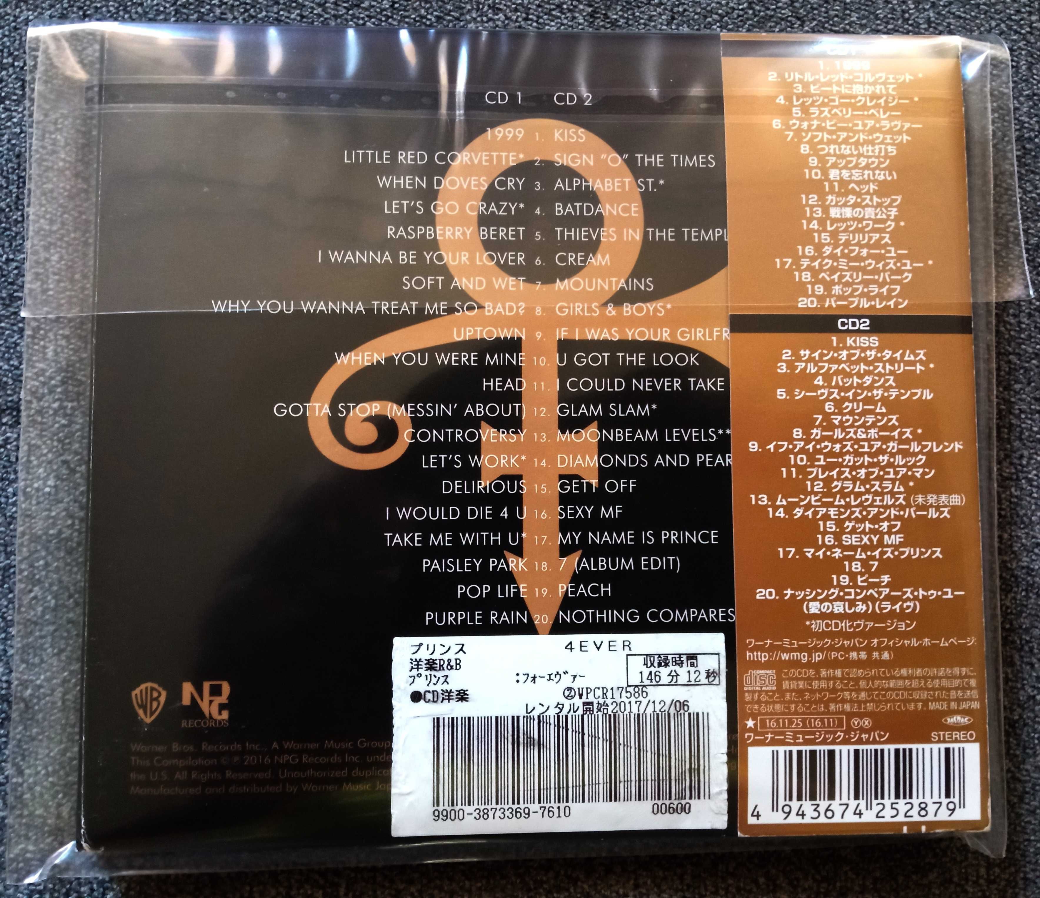 Prince 4Ever 40 Największych hitów! 2CD 2016 Japan Obi