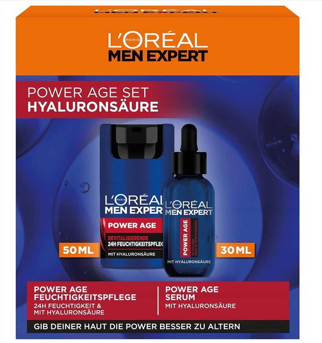 Zestaw L'Oreal Men Expert krem nawilżający 50 ml + serum 30 ml prezent