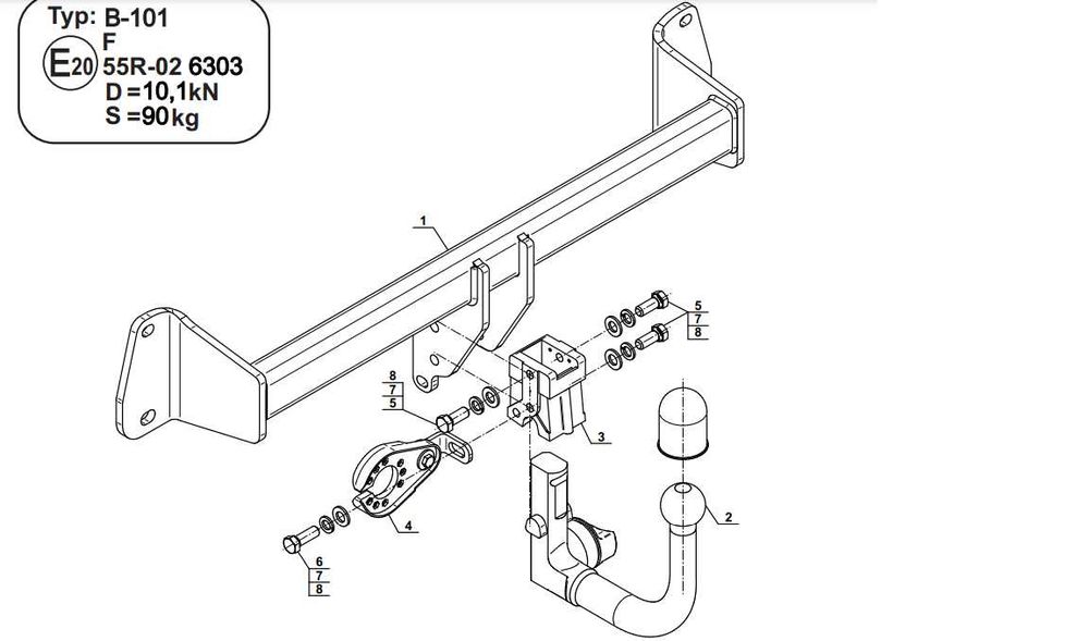 WYPINANY HAK Holowniczy + Moduł 7Pin BMW F20 F21 BMW seria 1 P