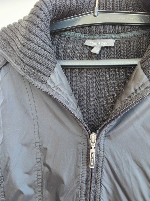 Теплая кофта на молнии кардиган  женский высокая горловина Street one