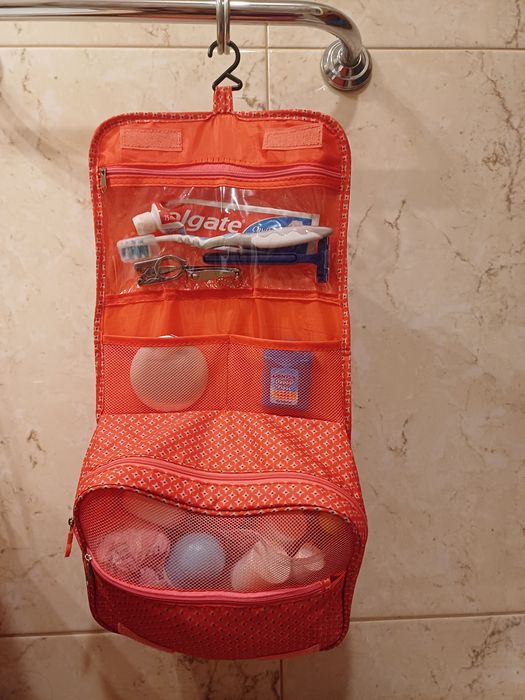 Bolsa de higiene de viagem bordeaux - NOVA