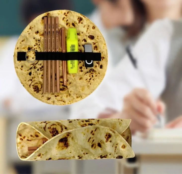 Пенал чехол для ручек, карандашей, кисточек и т.д. В виде блина,лаваша