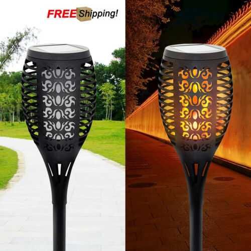 solarna lampka LED pochodnia ogrodowa