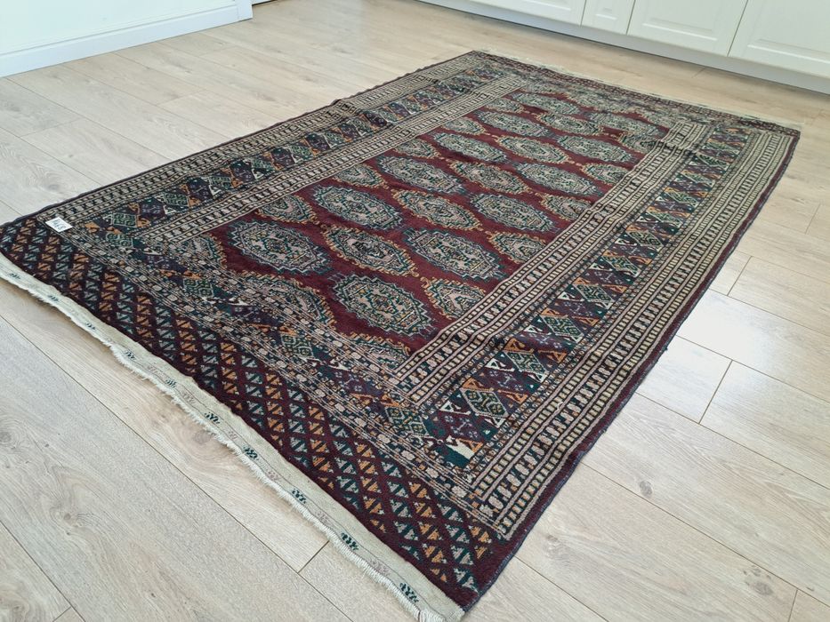 Niespotykany ręcznie tkany wełniany dywan Buchara 127x196cm nr 1469
