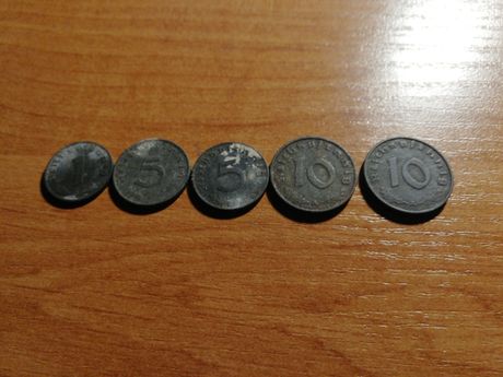 Zestaw monet Reichspfennig( 1.5.10)1925/38/40/43r