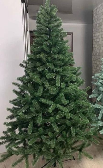 Розпродаж Ялинка штучна зелена засніжена ПВХ лита ёлка искусственная