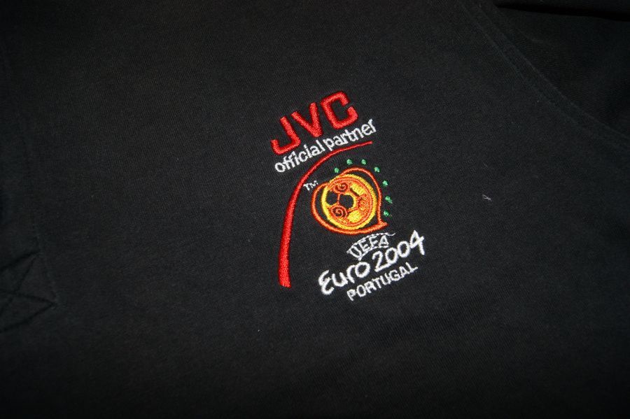 Koszulka czarna polo JVC Euro 2004