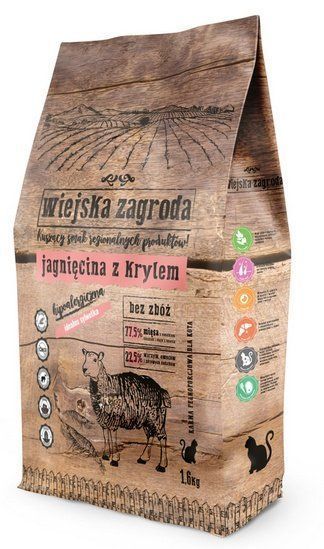 Hipoalergiczna karma dla kota po sterylizacji JAGNIĘCINA i KRYL 1,6kg