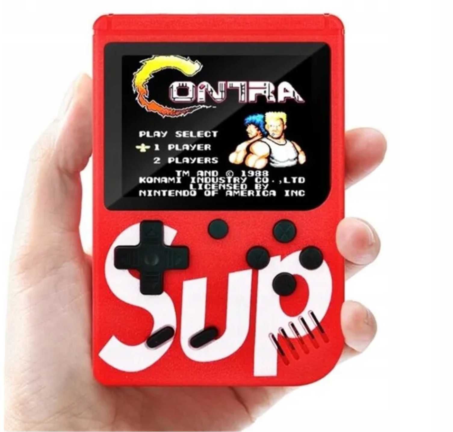 Mini konsola retro przenośna EKRAN 3.0 400 GIER SUP 1B1 KOLOR CZERWONY
