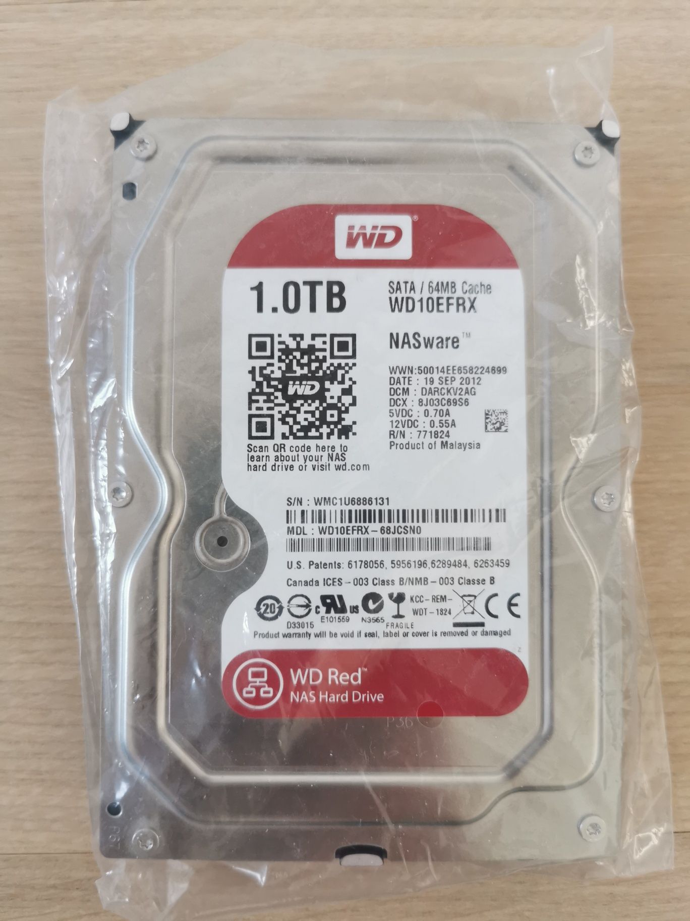 Dysk WD Red 1TB WD10EFRX Nasware