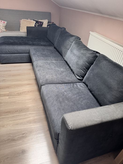 Kanapa vimle ikea 4 osobowa z szezlongiem narożnik pokrycie x2