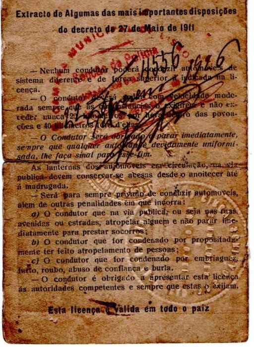 Carta de condução - Condutor amador