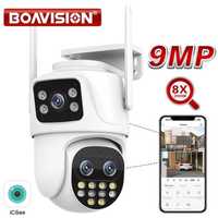 Уличная IP камера Boavision 9MP три объектива двойной зкран 8хZOOM