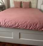 Cama branca brimnes 160x200