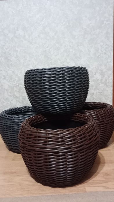 Кашпо з ротангу 10л.