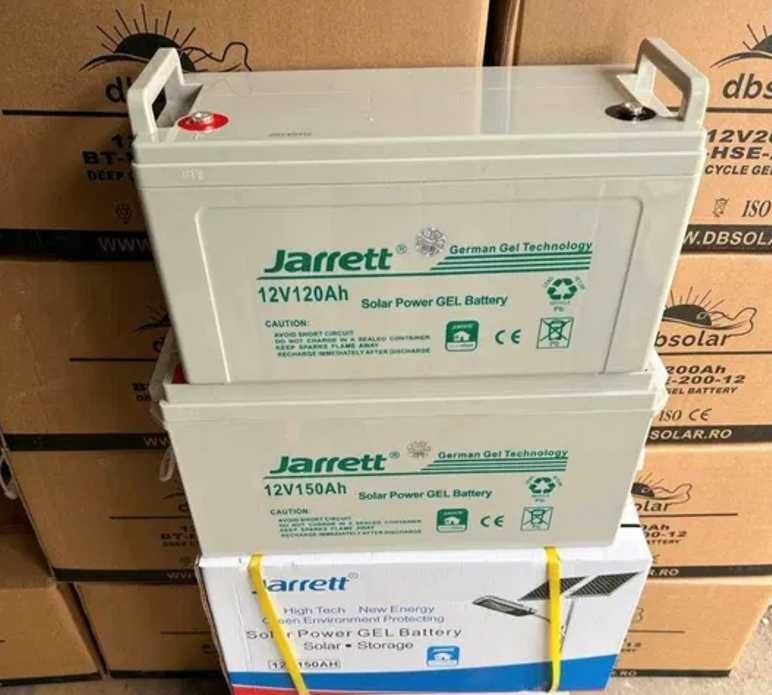 Гелеві акумулятори JARRETT 100 ... 250Aч для сонячних панелей і ДБЖ
