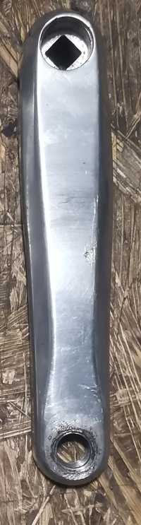 KORBA lewa aluminiowa srebrna 170mm na kwadrat SHIMANO FCM-131