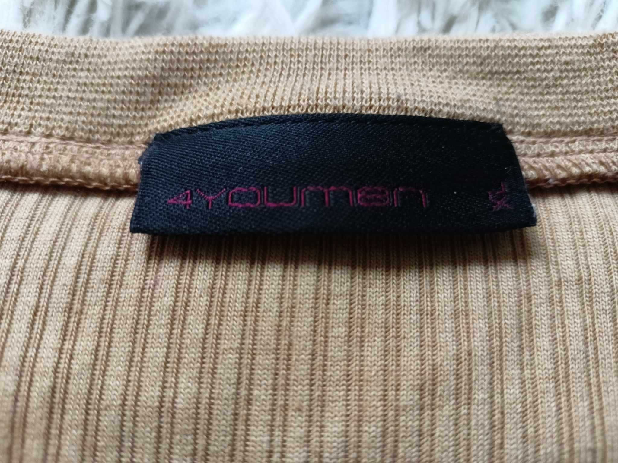 Klasyczny sweter męski karmelowy rozmiar XL