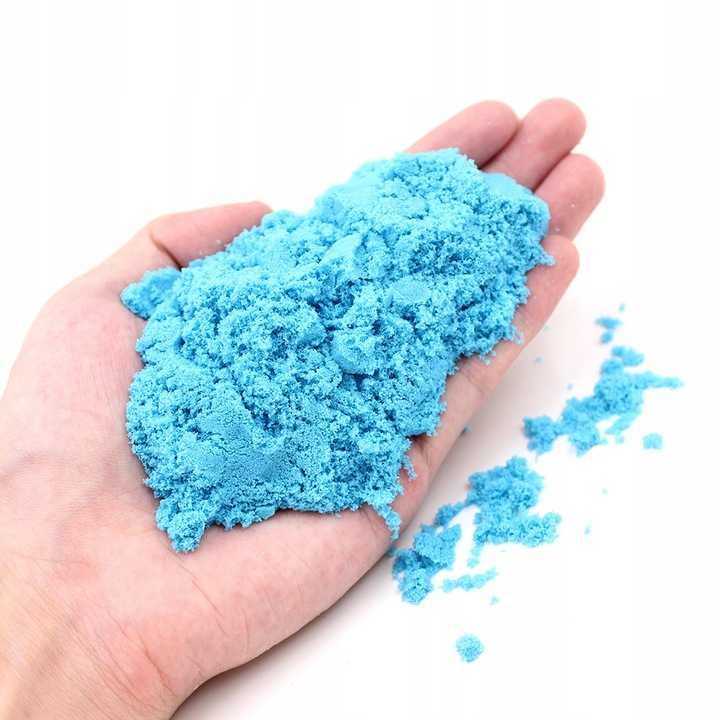 PIASEK KINETYCZNY niebieski 1KG magiczny piaskolina prezent dla dzieci