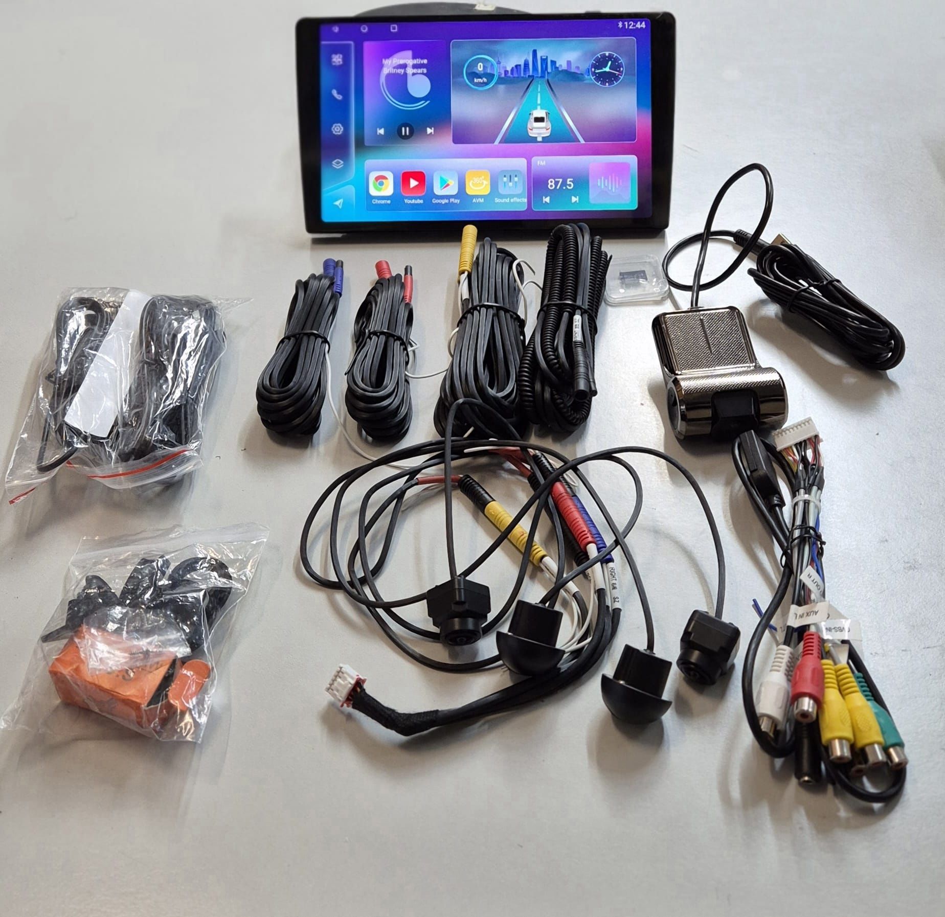 Radio Android 9 polegadas c/cameras 360° +Dash Cam+C/Memória
