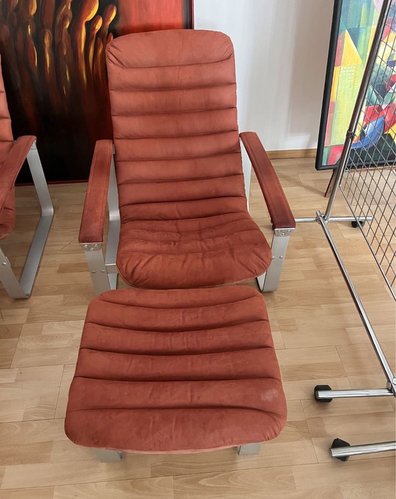 Ilmari Lappaleinen dla Asko. Para foteli Pulkka  mid century