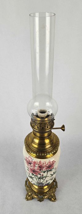 Piękna zbiornikowa lampa naftowa SECESJA Francja