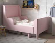 Cama extensível, rosa claro, 80x200 cm