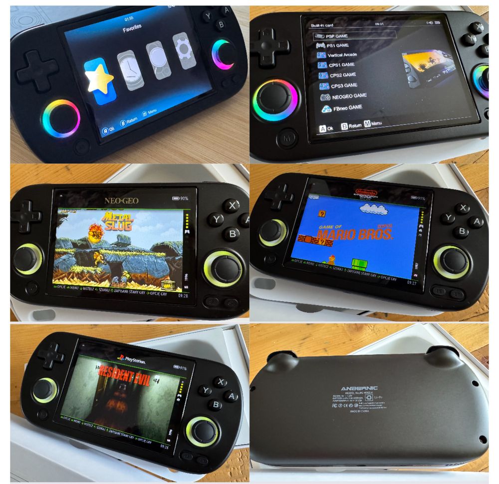Konsola Anbernic rg40xx H 64Gb+Knulli 32+256Gb Mario,Tank1990,Galaxian