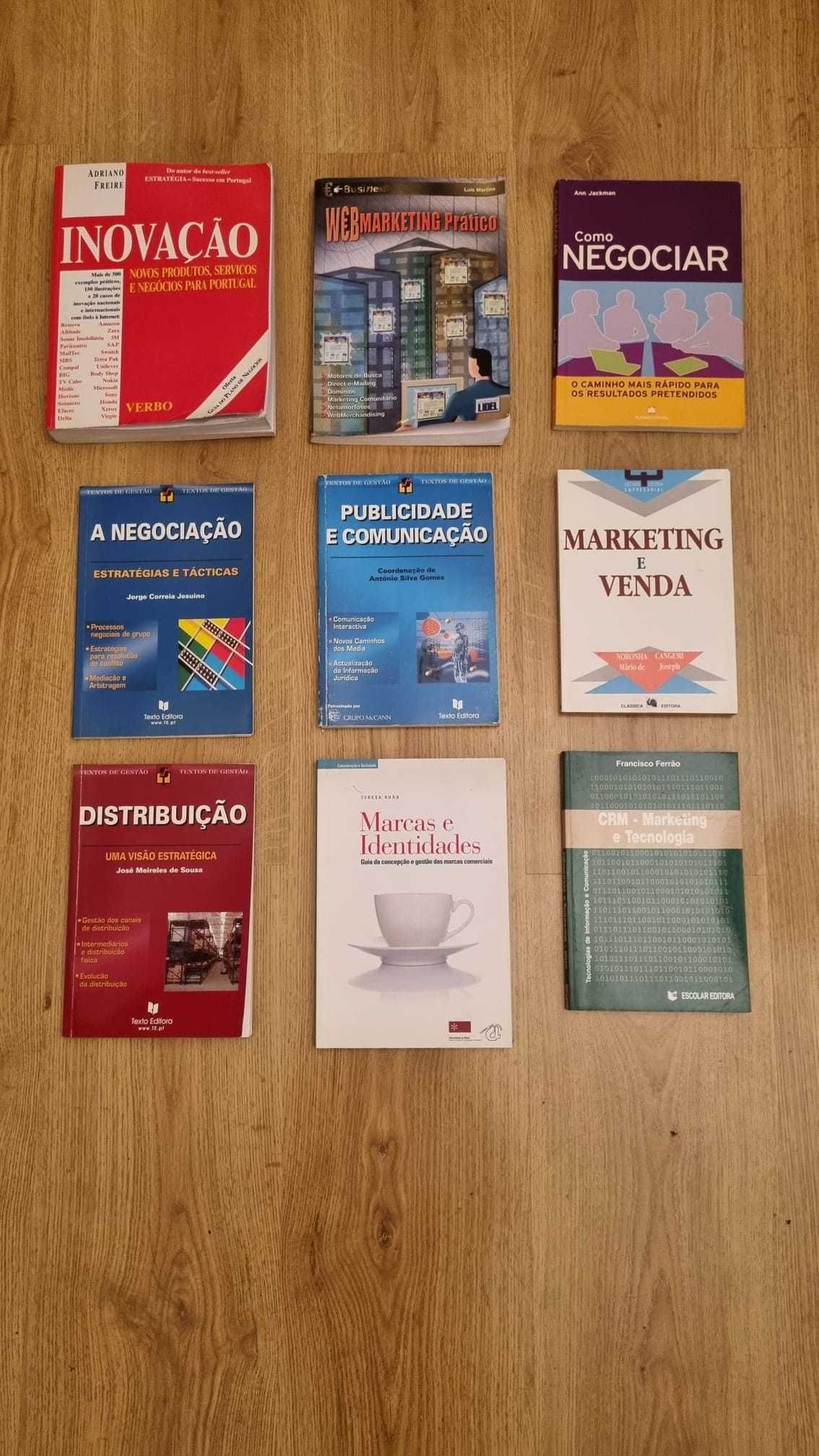 Lote de Livros Técnicos - Marketing, Distribuição e Negociação