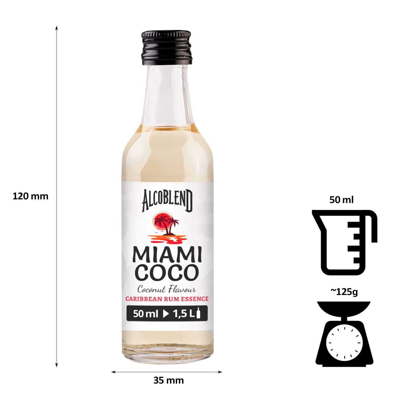 Zaprawka - esencja do alkoholu ALCOBLEND - Miami Coco - 50 ml na 1,5 l
