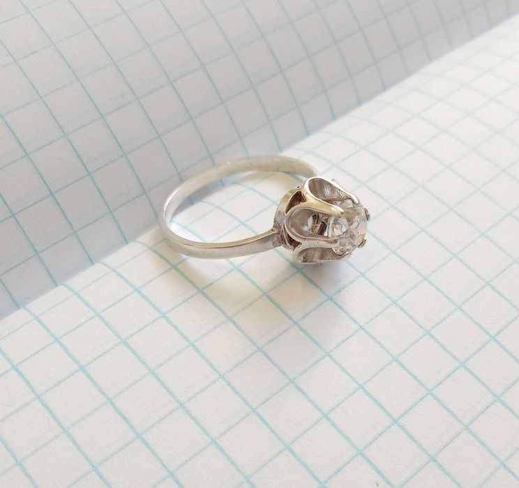 Вінтажне кільце з каменем кольцо Срібло 916 проба. Зірка. СССР