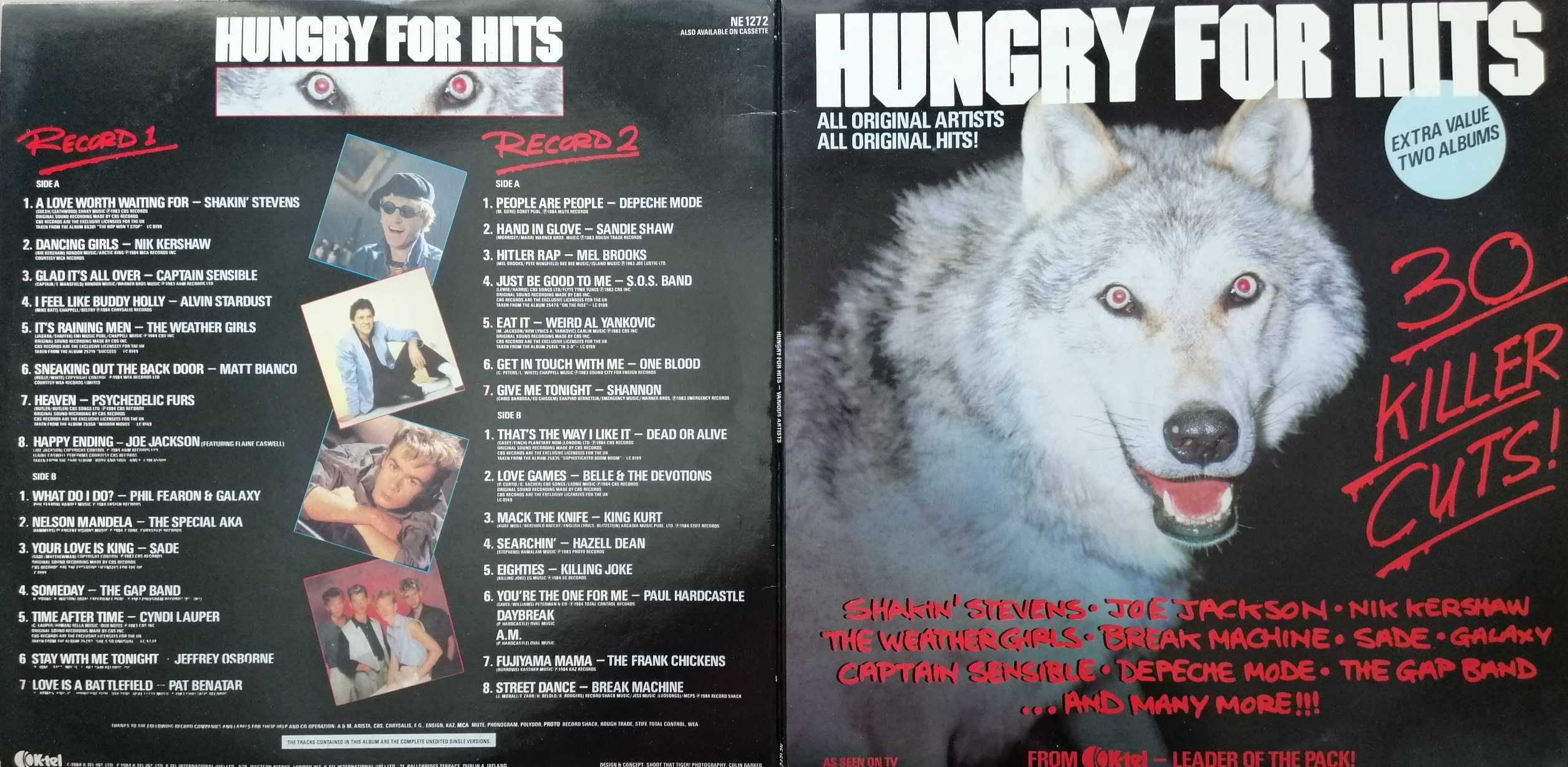 Duplo LP - Hungry For Hits - 30 Killer Cuts! (Ed. K-tel, UK; 1984)