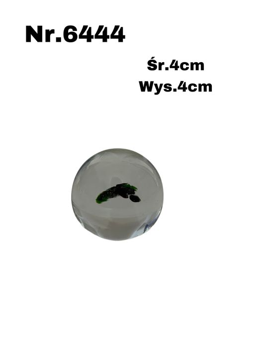 Mały przycisk do papieru, szklana kulka nr.6444