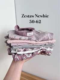 Paka Newbie zestaw komplet ubranek 50 56 62 wyprawka paczka Newbi róż