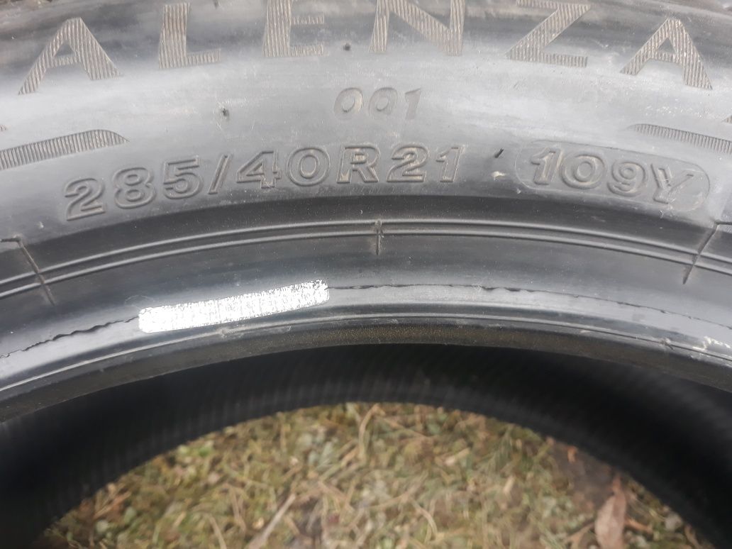 2 Opony letnie 285/45r21 BRIDGESTONE 2019r 5mm