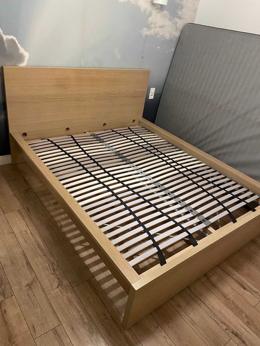 Łóżko Ikea 160x200 kompletne z materacem sprężynowym kieszonkowym