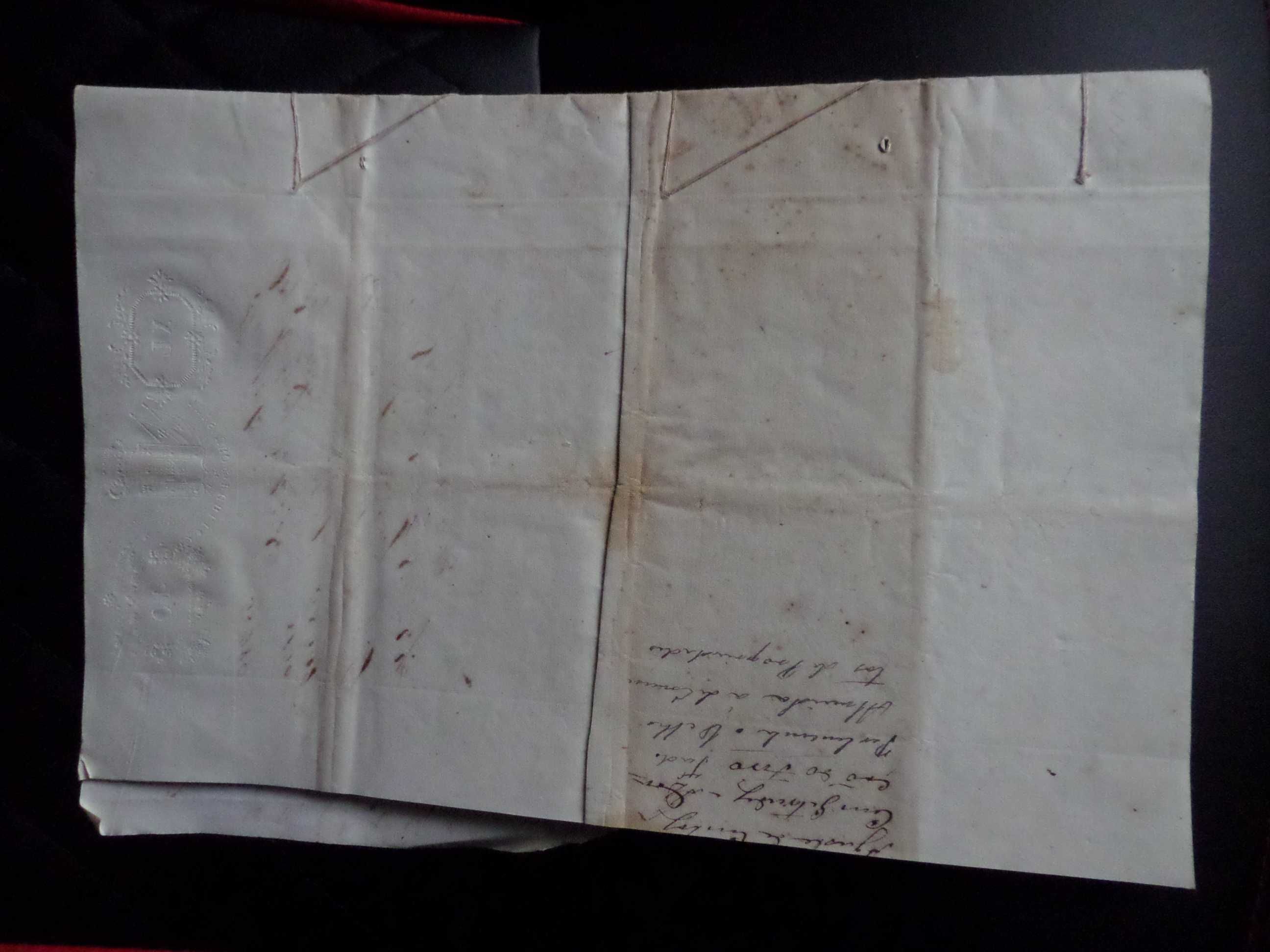 Documento : Manuscrito com 22  Páginas. Selos 'Brancos'.  Ano  1848